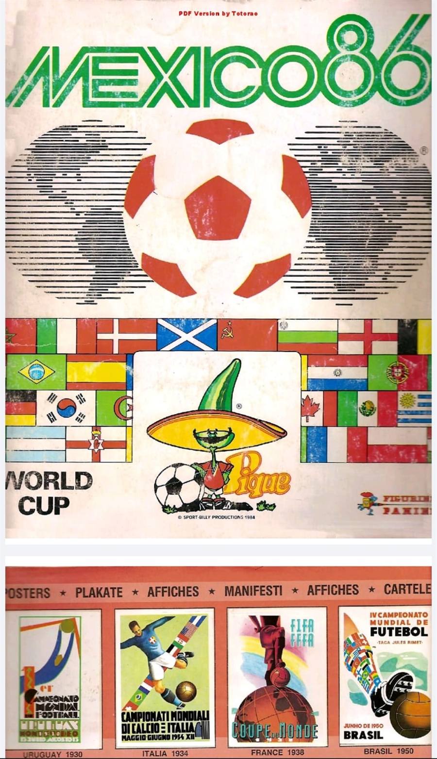 Portada del álbum México 1986