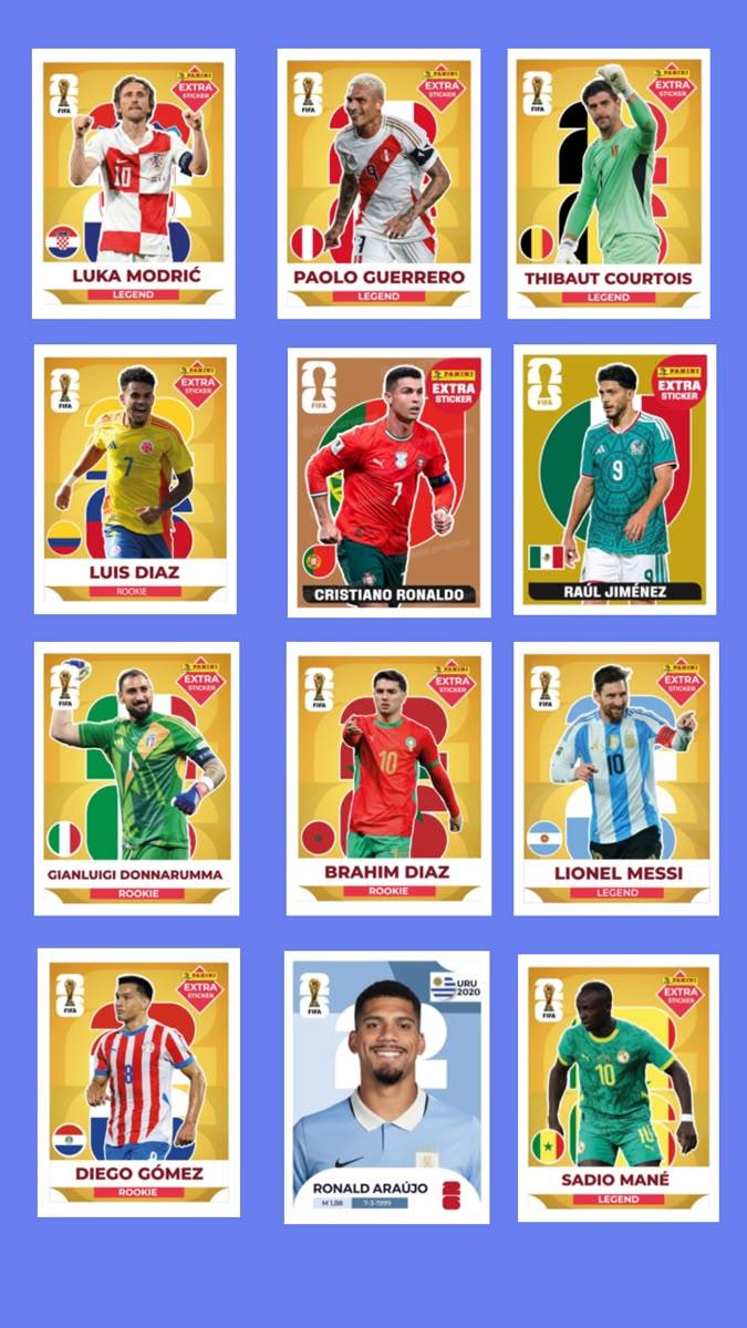 Láminas doradas de la edición especial de leyendas